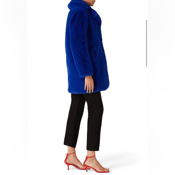 Noize Faux Fur Sapphire Coat size XS - Picture 3 of 16
